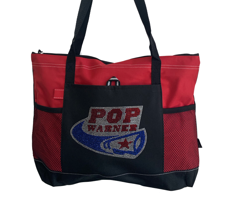 Pop Warner Rhinestone Tote